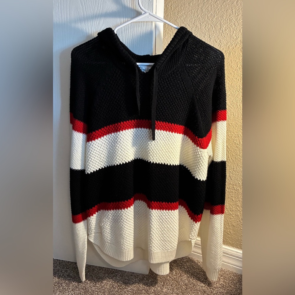 Cloud Chaser Honeycomb Knit Striped Hoodie